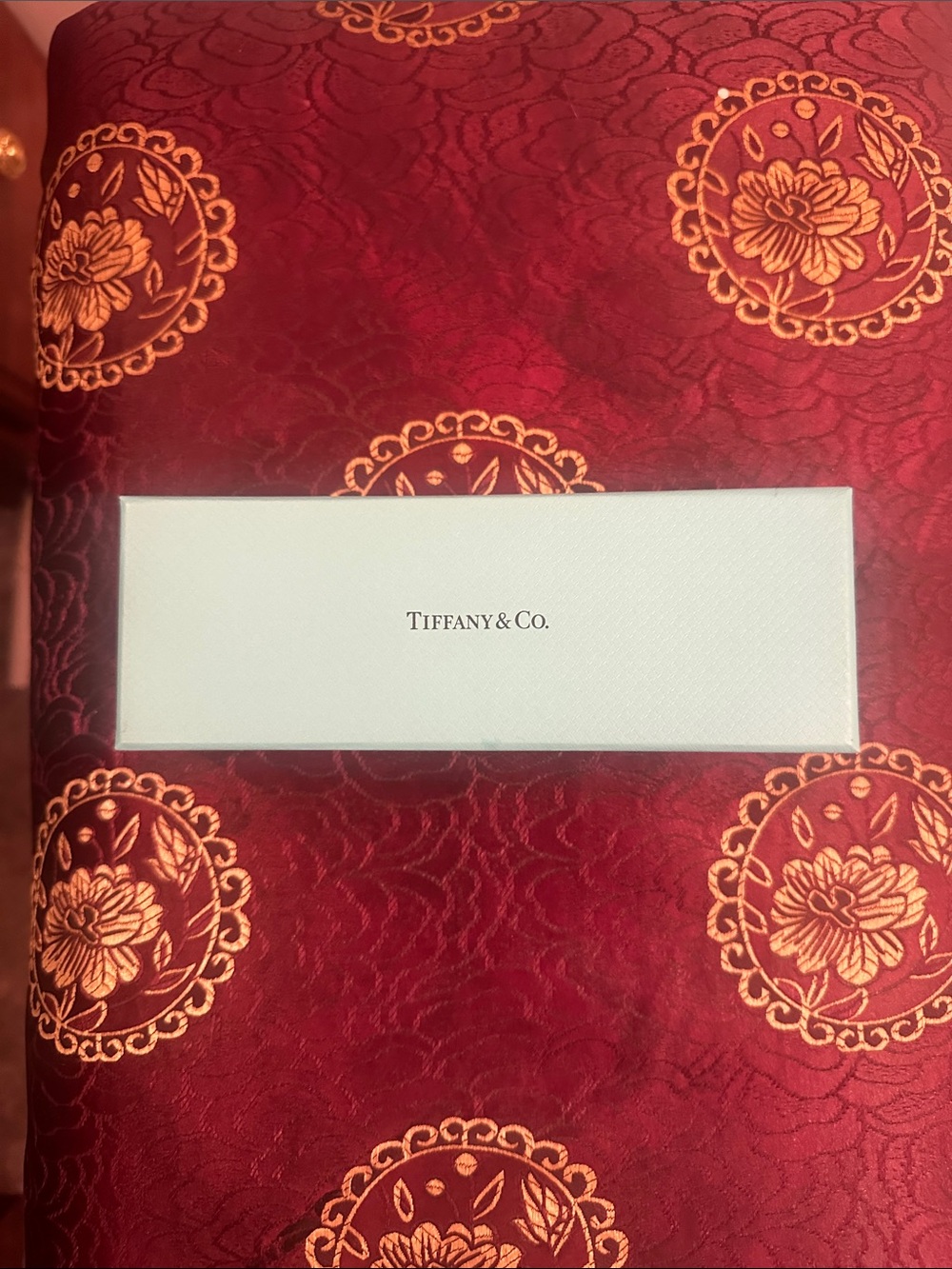 Tiffany & Co. Blue Bracelet Box with Black Logo